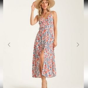 Billabong Sugared Life Floral Maxi Dress M